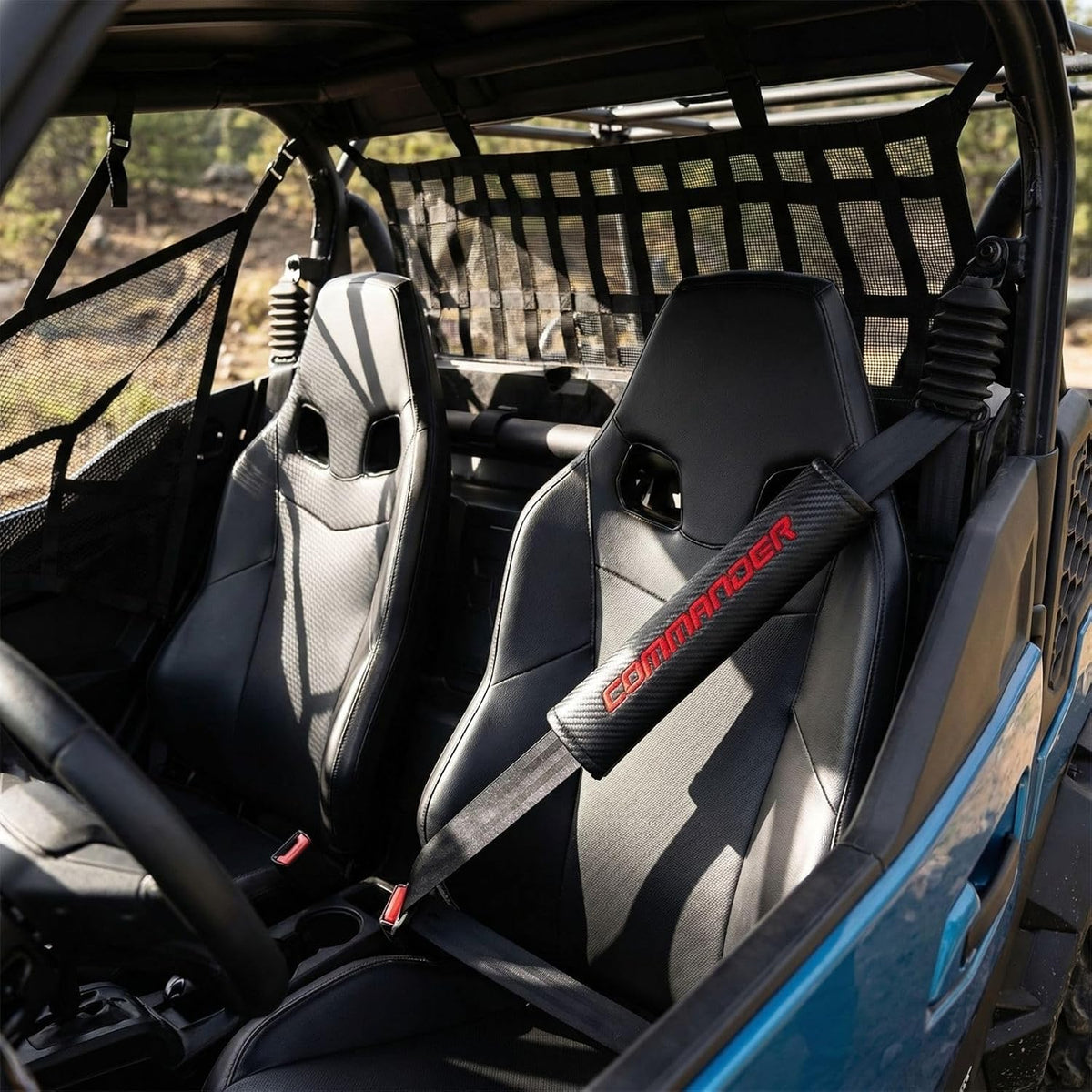 Carbon Fiber Seat Belt Shoulder Pads Compatible with Commander UTV SSV SXS