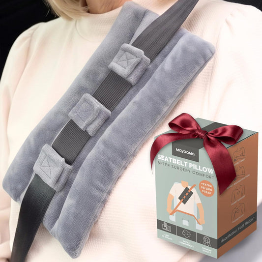 MOYOAMA Seat Belt Pillow Post Surgery- Seatbelt Pillows for Post-Surgery, Chemo Port Pillow for Seat Belt, Port Pillows for Chemo Patients Seatbelt, Seatbelt Cushion for Heart Surgery Recovery Gifts