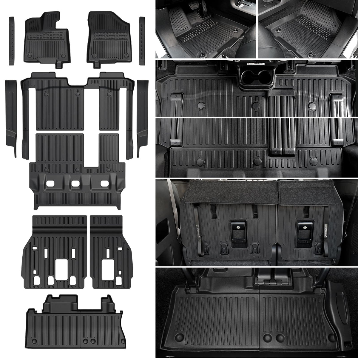 Floor Mats for Toyota RAV4 2019-2025 Hybrid & Gas, with Cargo Mat