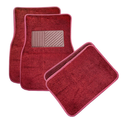 4PCS Car Floor Mats, Anti-Slip Waterproof Car Carpets with Safety Heel Pad, Heavy Duty Floor Mat for All Weather Protection, Universal Trim to Fit for Sedans Trucks SUVs (Gray)