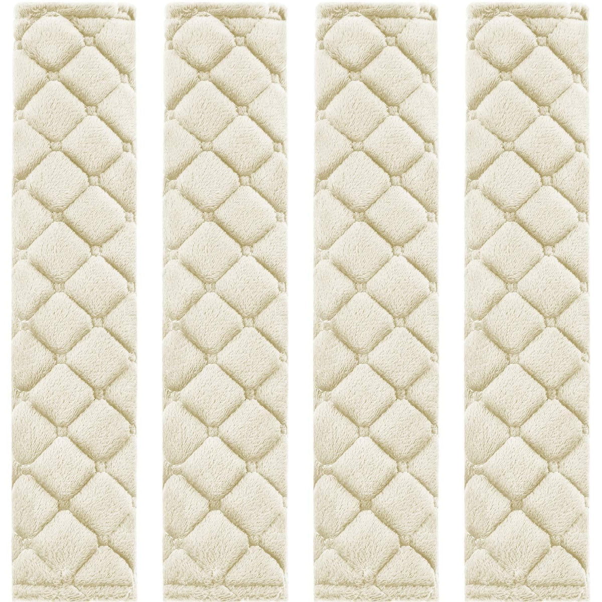 Tatuo 4 Pack Seat Belt Cover Extra Long Soft Pad for Car,15.8 Inch,Black