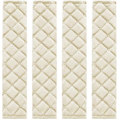 Tatuo 4 Pack Seat Belt Cover Extra Long Soft Pad for Car,15.8 Inch,Black