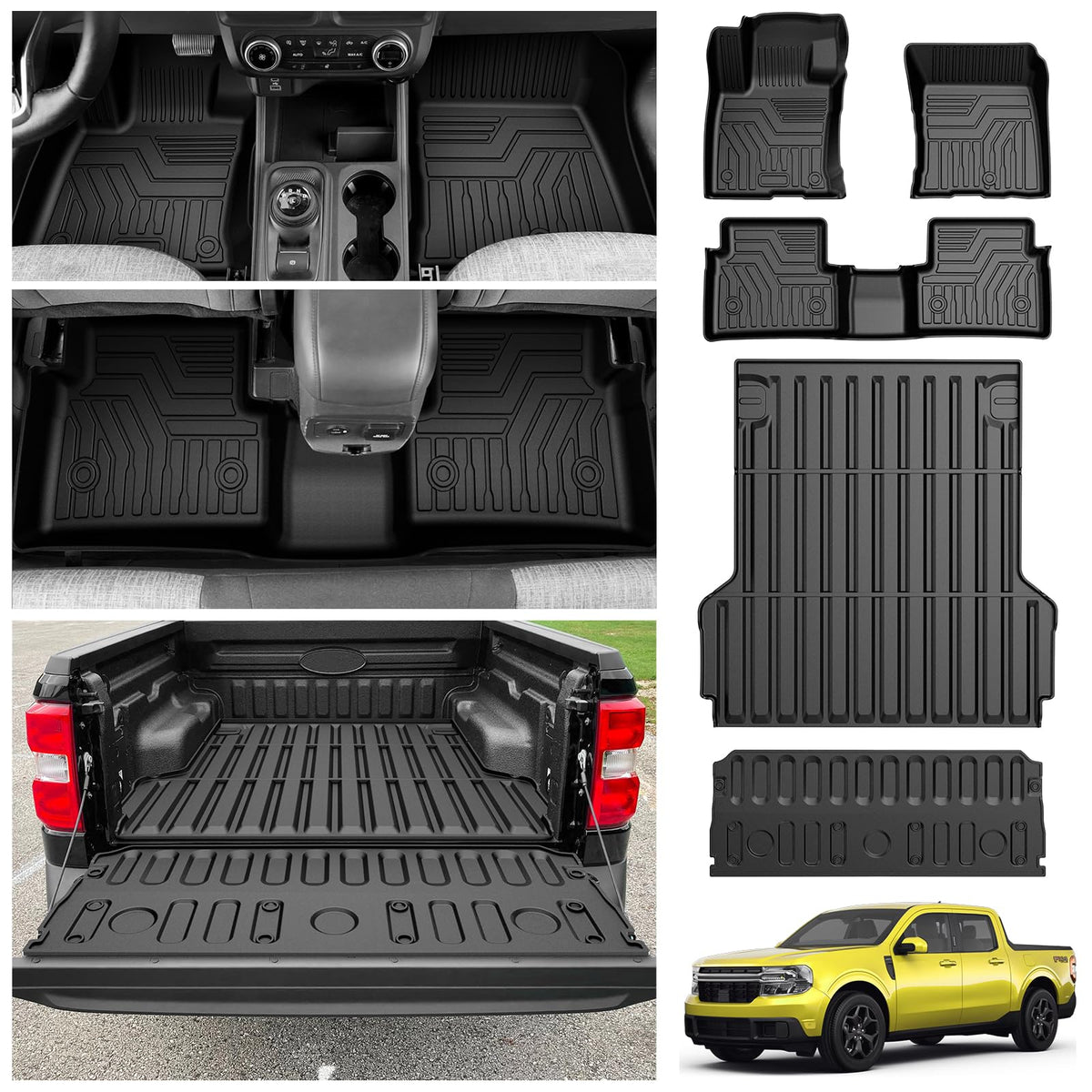 KUST Custom Fit Floor Mats for 2019-2025 2026 Nissan Altima Accessories All Weather Floor Mat Carpet Liners Front Rear 2 Row Seat Black Liner TPE