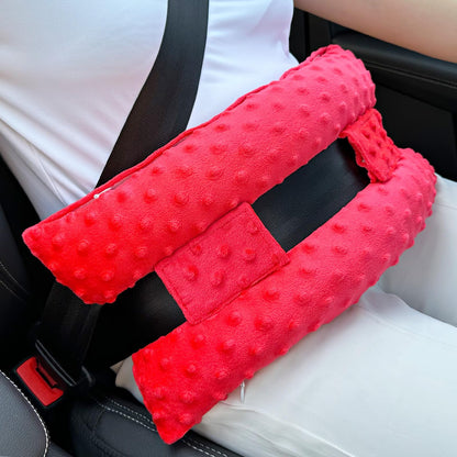 Hysterectomy Seatbelt Pillow for Post Surgery, Hysterectomy Recovery Must Have, Abdominal Pillows with Ice/Hot Pocket Tummy Tuck Cushions Seat Belt Padding Protectors, Minky Dot Denim Blue