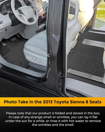 for Toyota Sienna 2013-2020 Floor Mats Cargo Liner Trunk Mat (8 Seater)