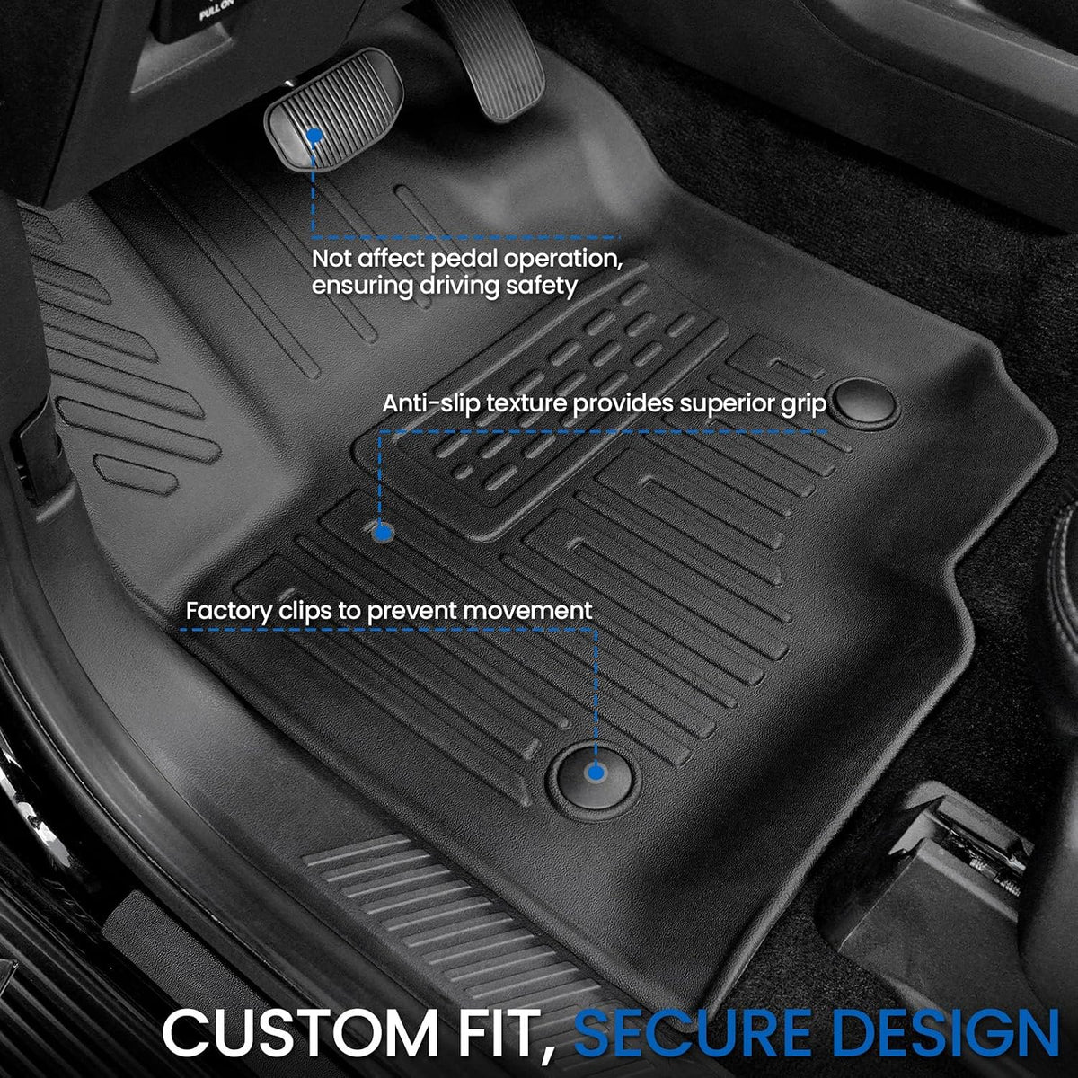 Floor Mats for Ford Expedition Max 2018-2024 8 Seats w/Cargo Mat