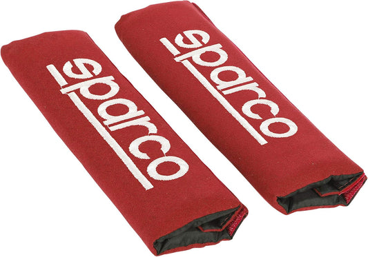Sparco SPC1204RD Seat Belt Padding Protector Car Travel, 2 Units, Rosso, Red