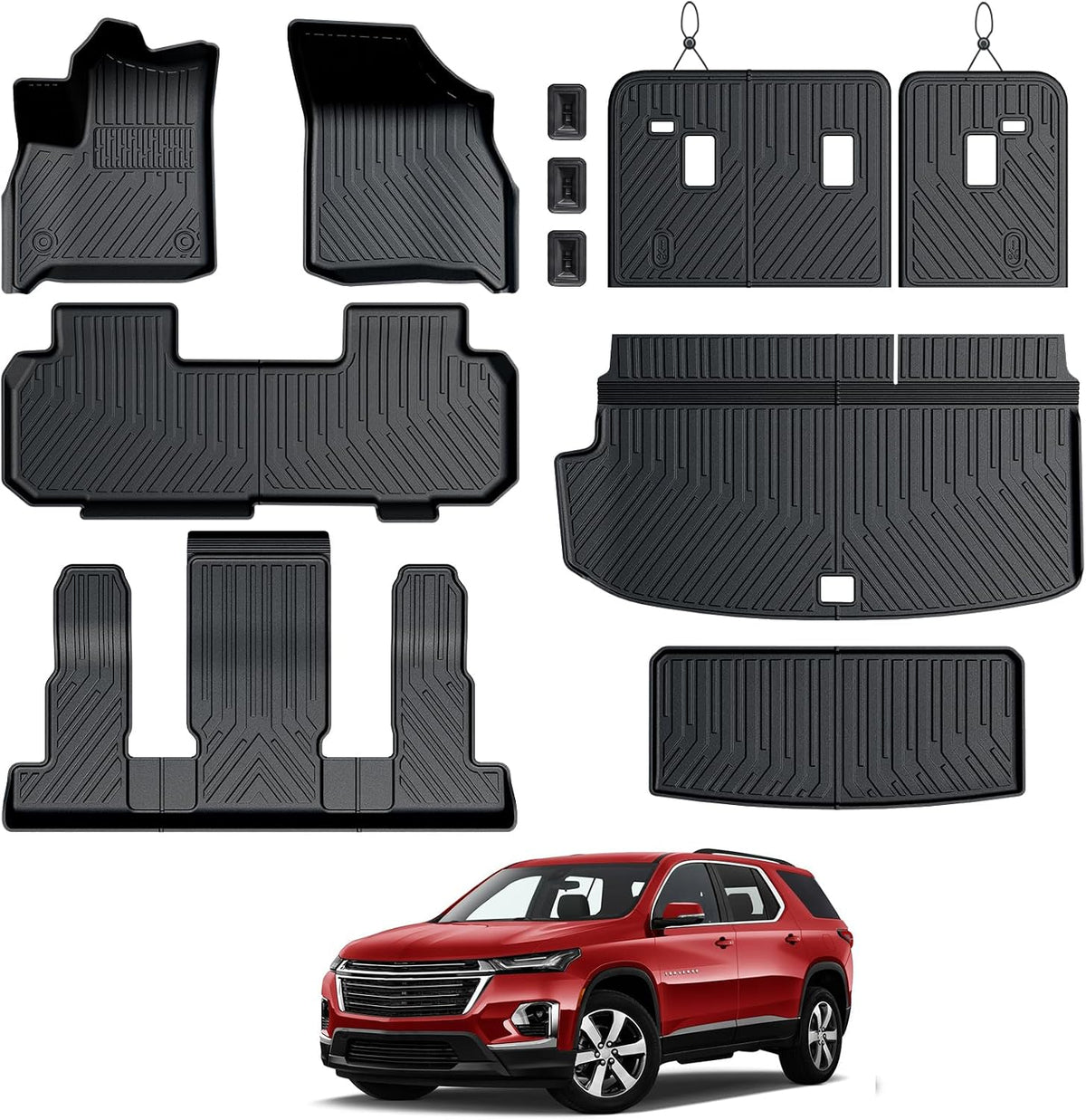 Floor Mats for 2018-2023 Chevy Traverse 7-Seat Accessories