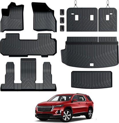 Floor Mats for 2018-2023 Chevy Traverse 7-Seat Accessories