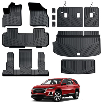 Floor Mats for 2018-2023 Chevy Traverse 7-Seat Accessories
