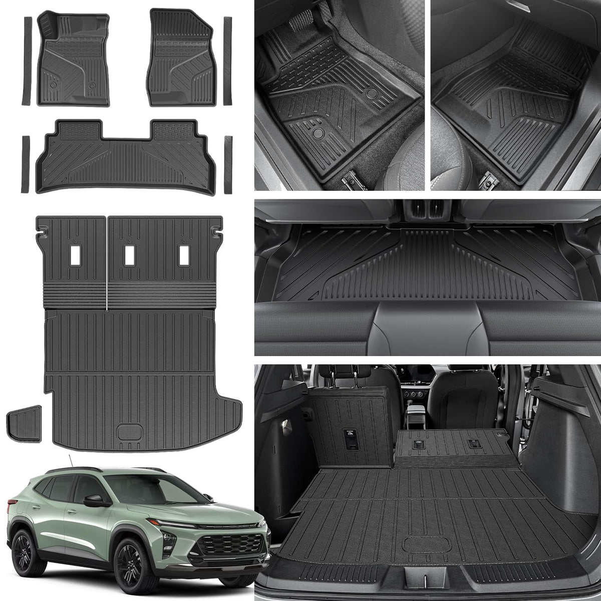 Floor Mats for Volkswagen Atlas 2018-2026 7 Seats Bench Seating