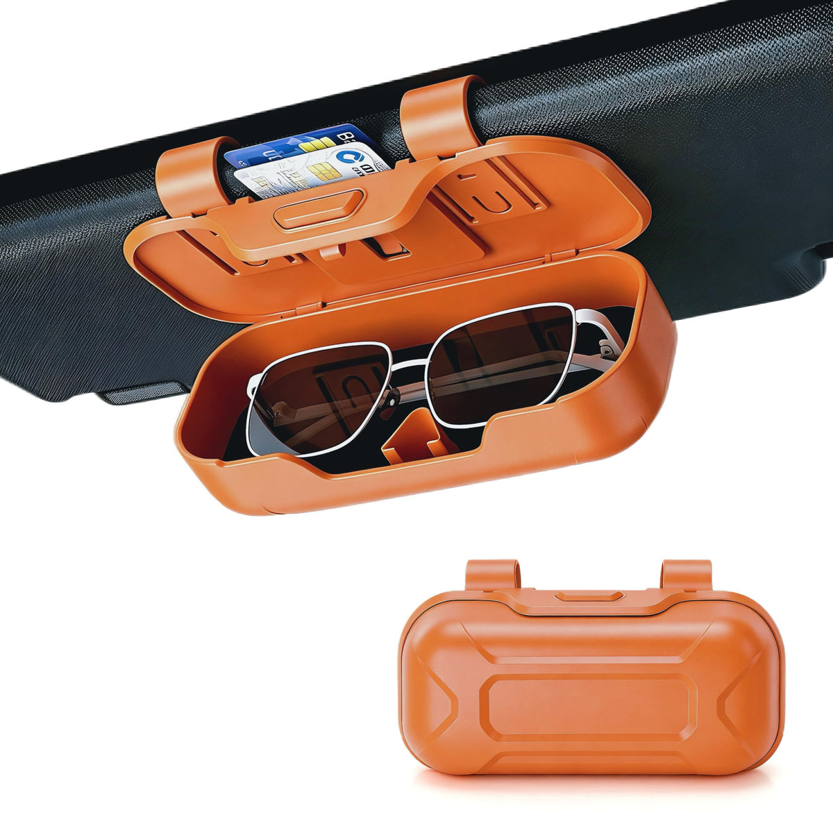 Car Sun Visor Sunglasses Holder,Black ABS Eyeglasses Case