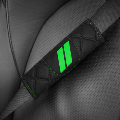 YOSRTER Seat Belt Pad, Shoulder Strap Protection Pad for Dodge Charger Durango Challenger Journey Seat Belt Covering Pad Anti-Scratch Leather Seat Belt Decoration（Gray Trim）