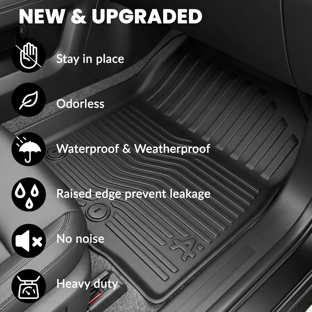 AUXKO Floor Mats Cargo Mat Backrest Mat for 2027 Kia Telluride Hybrid