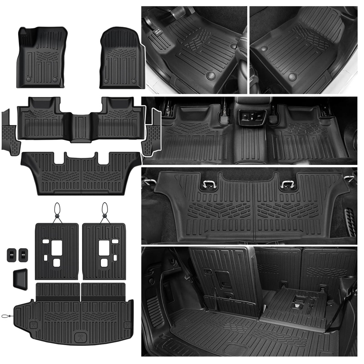 Floor Mats for Dodge Durango 2016-2026 7 Seats w/Bench Seats