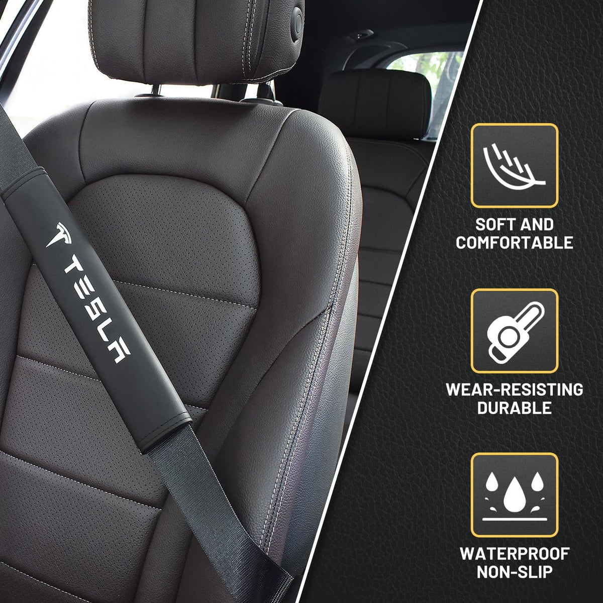 for 4PC Tesla Seat Belt Pad Cover for Tesla Model 3 Y S X 2016-2026