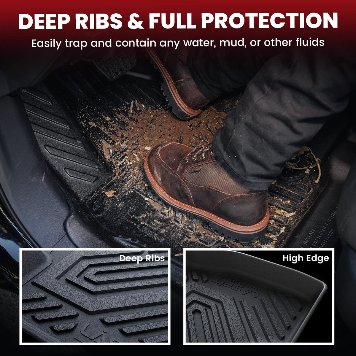 LASFIT Floor Mats for Chevy Equinox/GMC Terrain 2026 2025 2027(Gas Only)