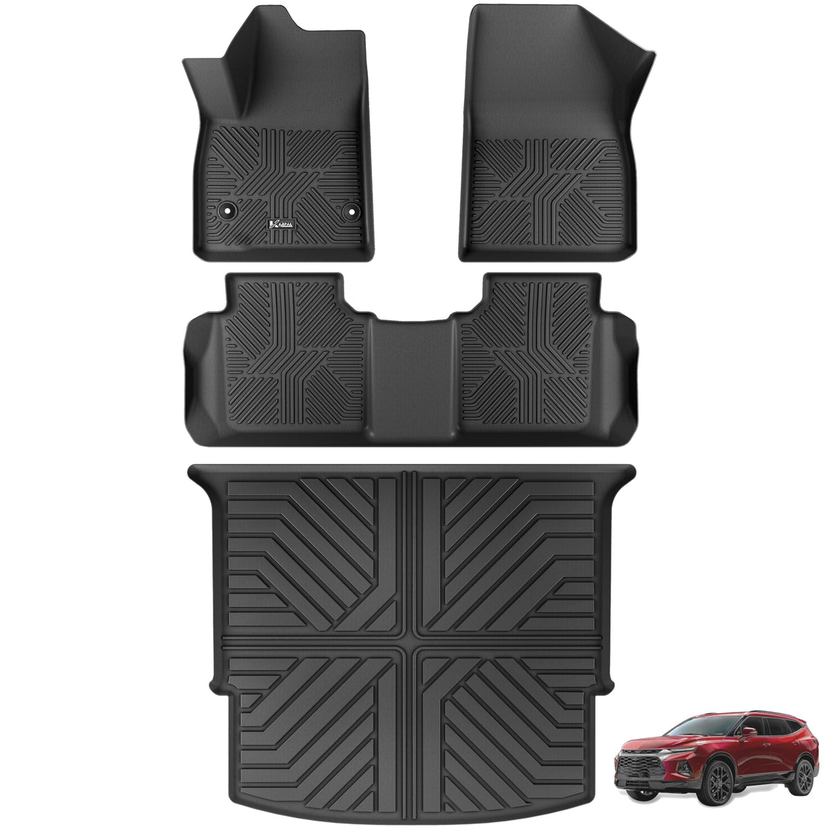 KARPAL Floor Mats for 2017-2026 2027 Chrysler Pacifica 7 Seats (Not Hybrid)