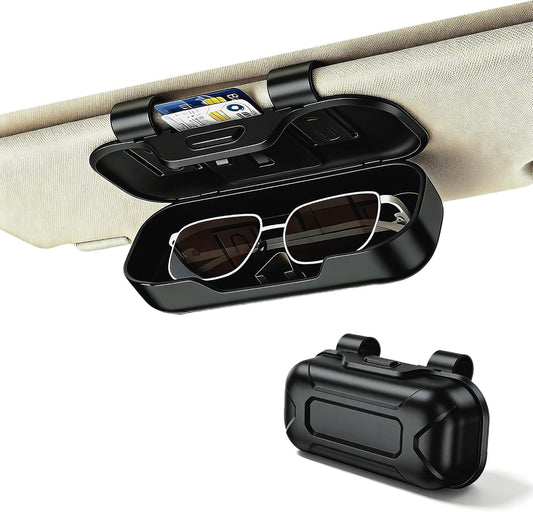 Car Sun Visor Sunglasses Holder,Black ABS Eyeglasses Case