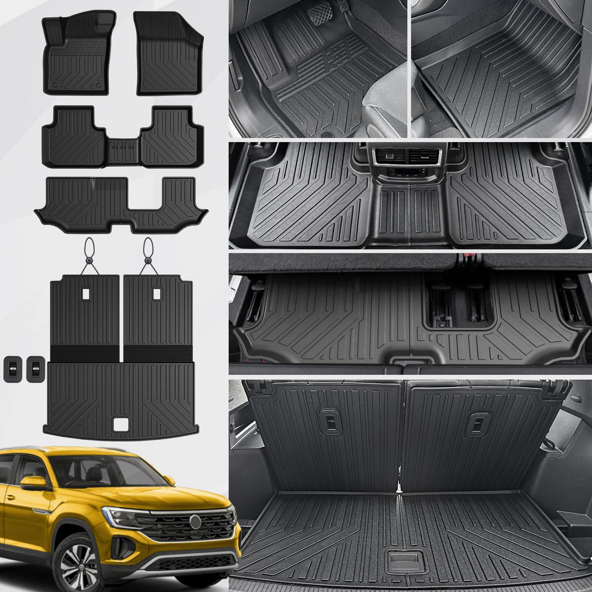 Floor Mats for Dodge Durango 2016-2026 7 Seats w/Bench Seats