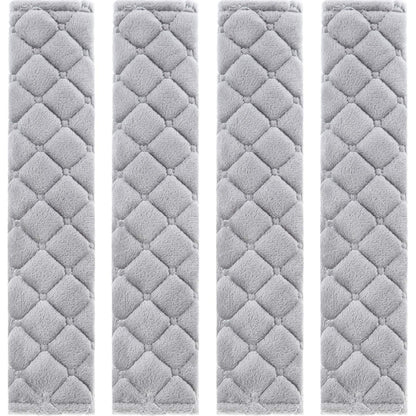 Tatuo 4 Pack Seat Belt Cover Extra Long Soft Pad for Car,15.8 Inch,Black