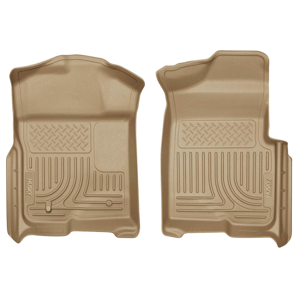 Husky Liners Weatherbeater Floor Mats | Fits 2009 - 2014 Ford F-150 SuperCrew Cab w/out Manual Shifter (Footwell Coverage) | Front & 2nd Row, 3-pc Black - 98331