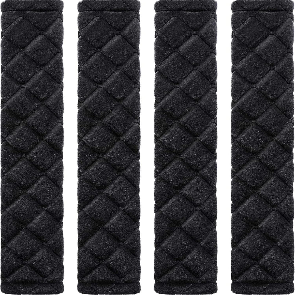 Tatuo 4 Pack Seat Belt Cover Extra Long Soft Pad for Car,15.8 Inch,Black