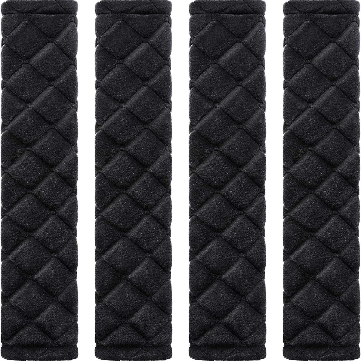 Tatuo 4 Pack Seat Belt Cover Extra Long Soft Pad for Car,15.8 Inch,Black