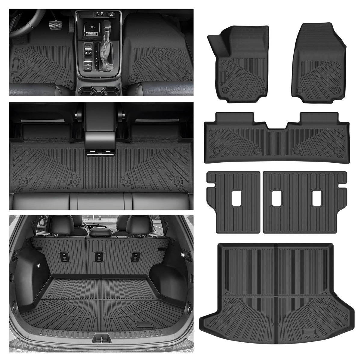 Cartist Floor Mats Fit for Honda HR-V HRV 2023 2024 2025 2026 (Include Hybrid) All Weather Floor Liners Front & 2nd Row Floor Mat for HRV Heavy Duty