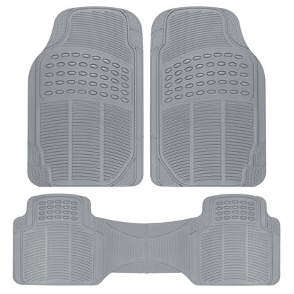 BDK Floor Mats, 4-Piece All-Weather Car Mat with Universal Fit Design, Durable Rubber Car Floor Mats with Capture Ridges, Waterproof for Cars Trucks SUV (Black)
