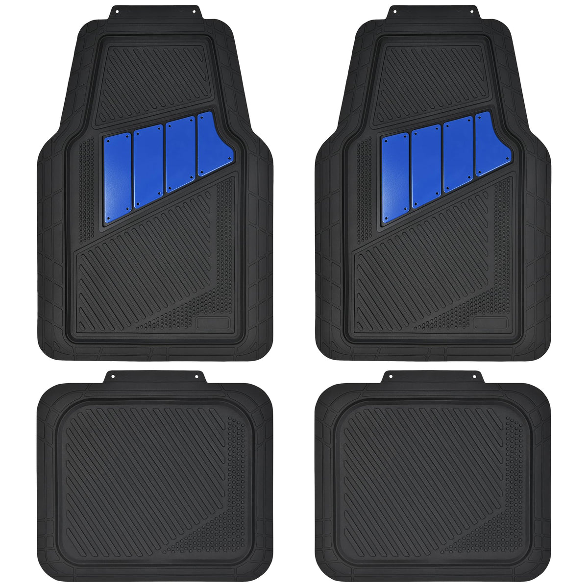 CAR PASS Heavy Duty Rubber Floor Mats 4-Piece,Pink Car Mats Full Sets Anti-Slip,Waterproof Universal Trim-to-Fit for Car SUV Truck, Durable All Weather Automotive Car Mats for Women,Girly(All Pink)