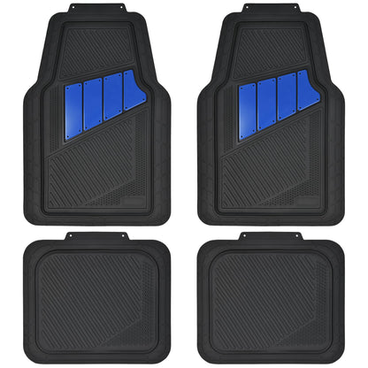 CAR PASS Heavy Duty Rubber Floor Mats 4-Piece,Pink Car Mats Full Sets Anti-Slip,Waterproof Universal Trim-to-Fit for Car SUV Truck, Durable All Weather Automotive Car Mats for Women,Girly(All Pink)