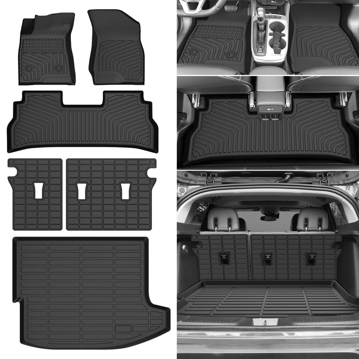 Cartist Floor Mats Fit for Honda HR-V HRV 2023 2024 2025 2026 (Include Hybrid) All Weather Floor Liners Front & 2nd Row Floor Mat for HRV Heavy Duty