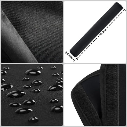 Waterproof Neoprene Car Seat Belt Cover, 19.5 Inch, Black, 1pc