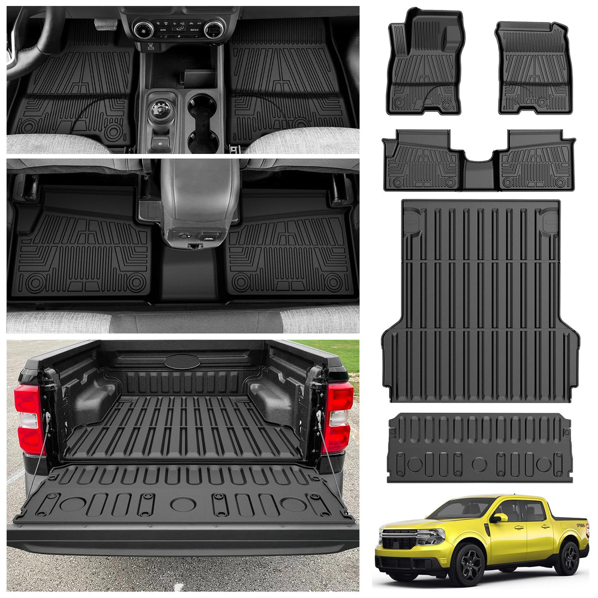 KUST Custom Fit Floor Mats for 2019-2025 2026 Nissan Altima Accessories All Weather Floor Mat Carpet Liners Front Rear 2 Row Seat Black Liner TPE