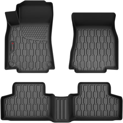 Floor Mats Compatible with Mazda CX-5 2017-2025, All Weather TPE Floor Liners, Custom Fit Car mats, 1st & 2nd Row, Black