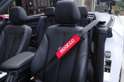 Sparco SPC1204RD Seat Belt Padding Protector Car Travel, 2 Units, Rosso, Red
