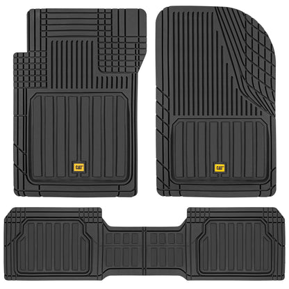 Cat® ToughLiner™ Gray Car Floor Mats - Heavy Duty Trim to Fit Floor Mats for Trucks - All-Weather Truck Accessories & Odorless Rubber Automotive Floor Mats - Car Mats & SUV Floor Liners for Car