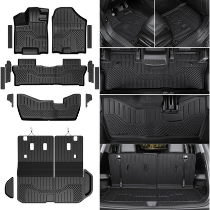 Floor Mats for Volkswagen Atlas 2018-2026 7 Seats Bench Seating