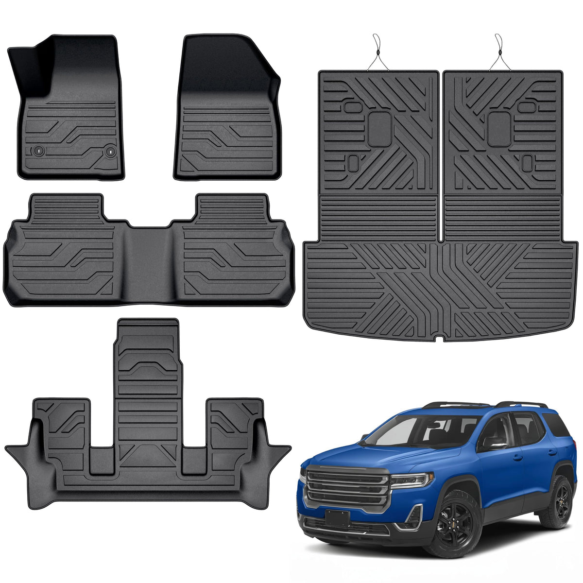 KARPAL Floor Mats for 2017-2026 2027 Chrysler Pacifica 7 Seats (Not Hybrid)