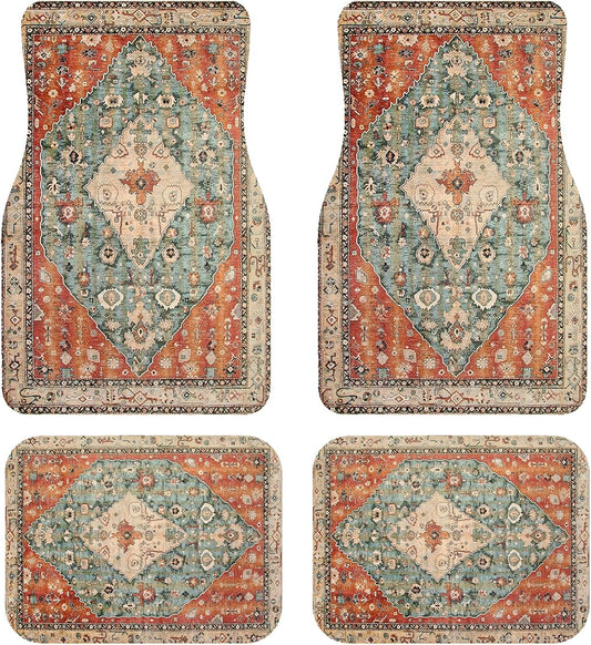 Persian Linen Car Floor Mats, Vintage Oriental Car Accessories