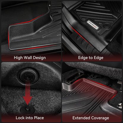 YITAMOTOR Mats for Chrysler Pacifica 2017-2027 7/8 Passenger (No Hybrid)