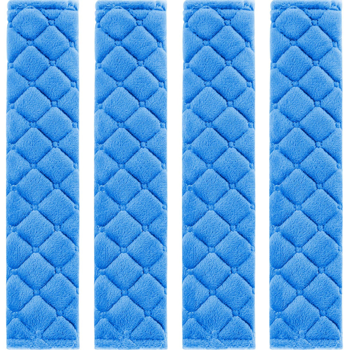 Tatuo 4 Pack Seat Belt Cover Extra Long Soft Pad for Car,15.8 Inch,Black