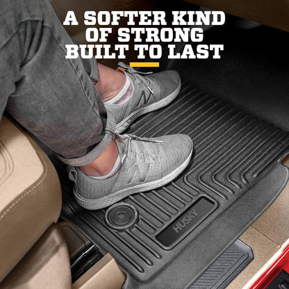 Husky Liners Weatherbeater Floor Mats | Fits 2009 - 2014 Ford F-150 SuperCrew Cab w/out Manual Shifter (Footwell Coverage) | Front & 2nd Row, 3-pc Black - 98331