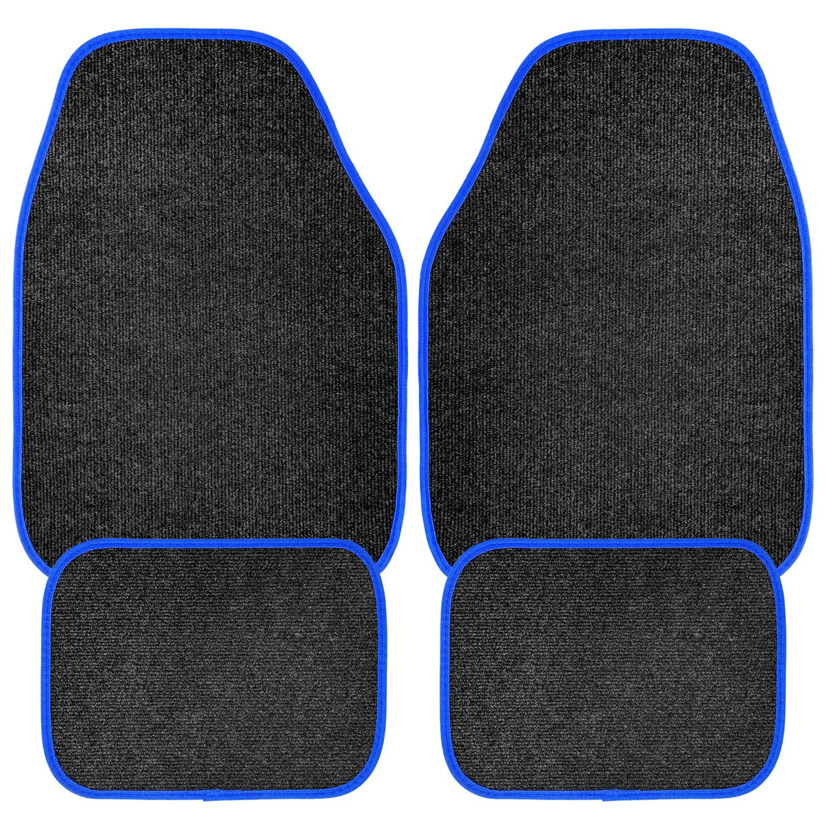 4PCS Car Floor Mats, Anti-Slip Waterproof Car Carpets with Safety Heel Pad, Heavy Duty Floor Mat for All Weather Protection, Universal Trim to Fit for Sedans Trucks SUVs (Gray)