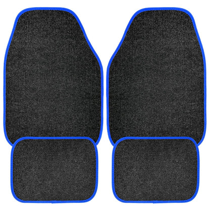 4PCS Car Floor Mats, Anti-Slip Waterproof Car Carpets with Safety Heel Pad, Heavy Duty Floor Mat for All Weather Protection, Universal Trim to Fit for Sedans Trucks SUVs (Gray)