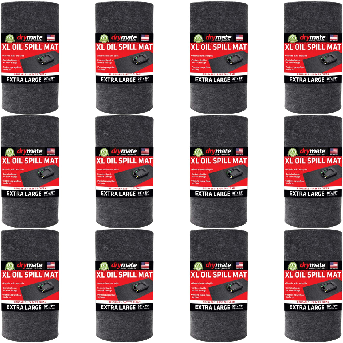 Drymate XL Oil Spill Mat, Premium Absorbent Oil Pads, USA Made, 36"x59"
