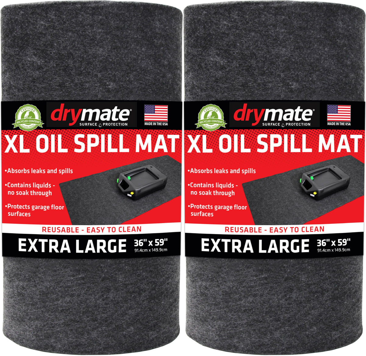 Drymate XL Oil Spill Mat, Premium Absorbent Oil Pads, USA Made, 36"x59"
