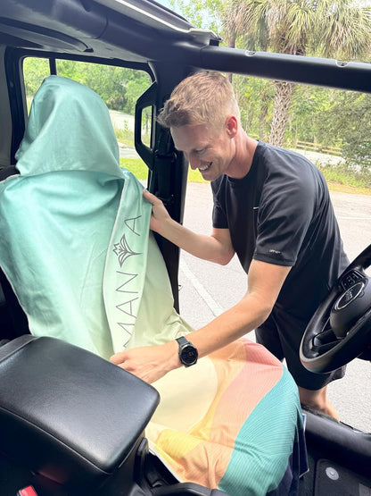 The HydroGUARD-Microfiber SEAT & Seatbelt Protector - Sunrise