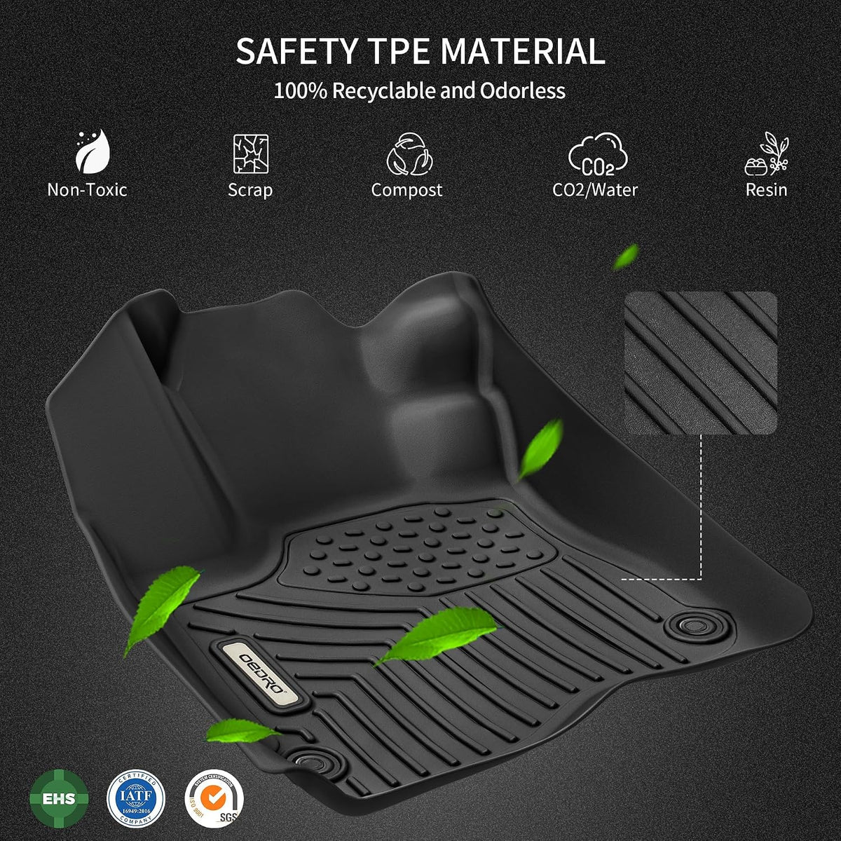OEDRO Floor Mats Compatible for 2013-2017 Honda Accord Sedan